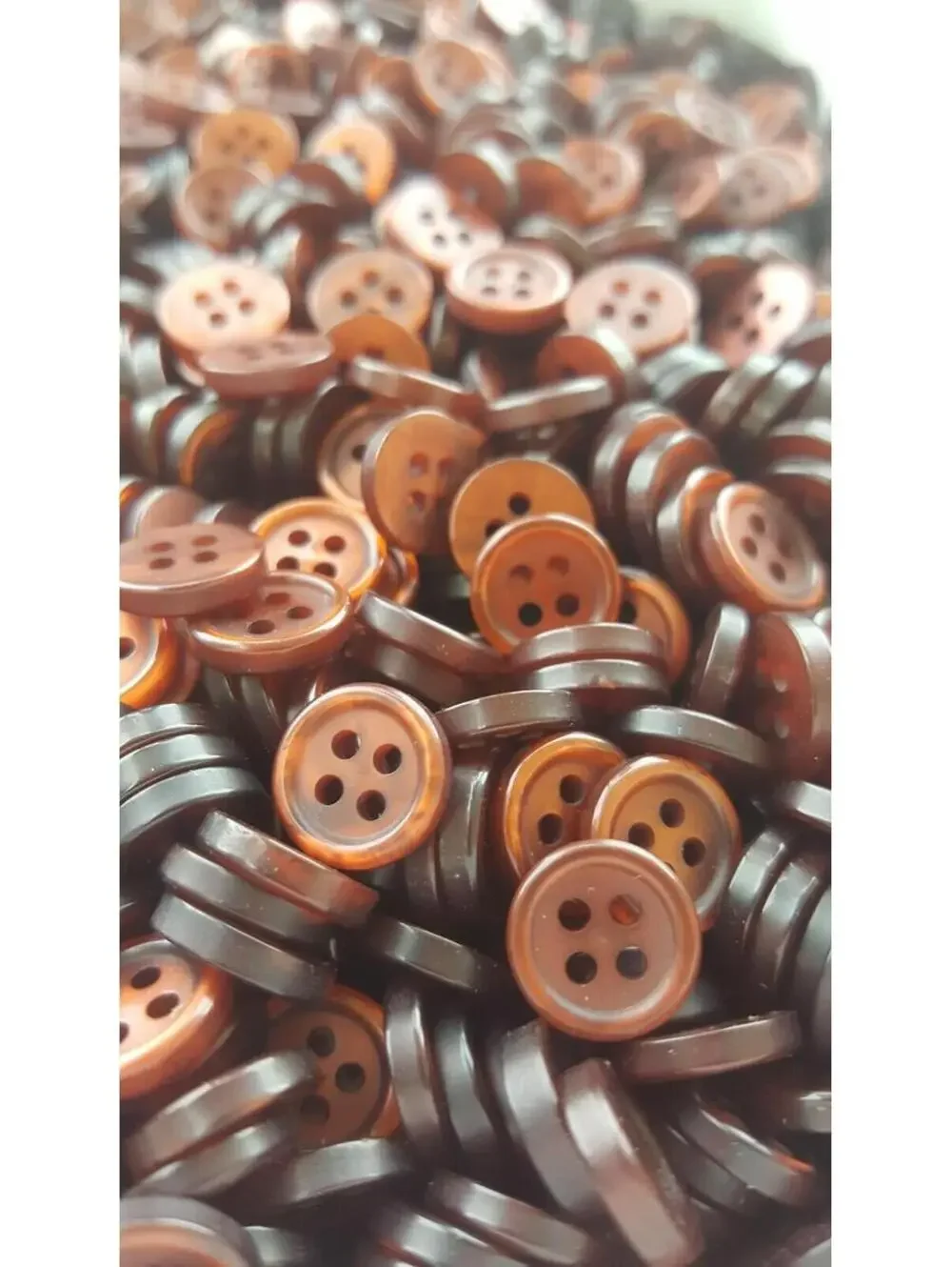 Rust Buttons, 4 Hole Sewing/Crafts Buttons 10mm - 24 Pieces (075)